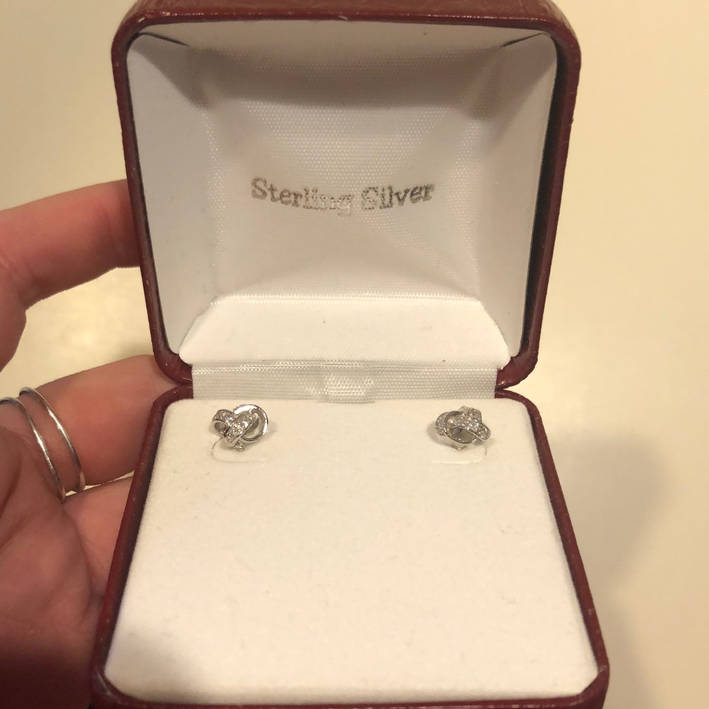 Sterling Silver Knot Earrings